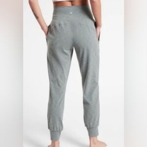 Athleta Salutation Joggers NEW W/O Tags- Size SP - Heathere Gray Undertone Green